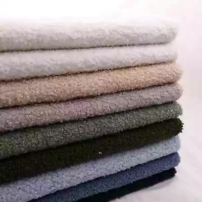 Micro Boucle Luxury Curled Soft Sheep Wool Feel Upholstery Furnishing Fabric • £13.99