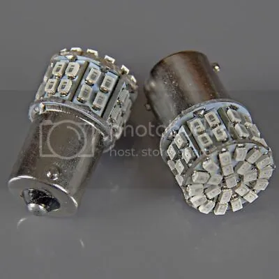 2x Ba15s 1156 Red Parking Stop Turn Light Signal Super Bright 50 SMD LED Bulb US • $7.99