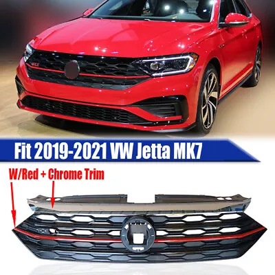 $78.99 • Buy Fits VW Jetta MK7 2019 2020 2022 Front Upper Chrome Honeycomb Grille Grill