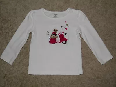 GYMBOREE  Pups And Kisses  Embroidered Pug On A Scooter Top Size 4 • $14.95