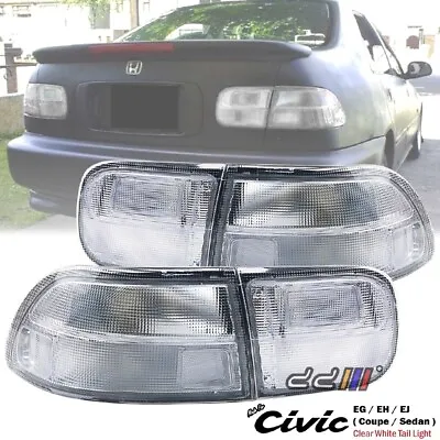 NEW For HONDA CIVIC Tail Light Lamp Clear 2Dr 4Dr Coupe Sedan EG9 EJ 1992-1995 • $220.72