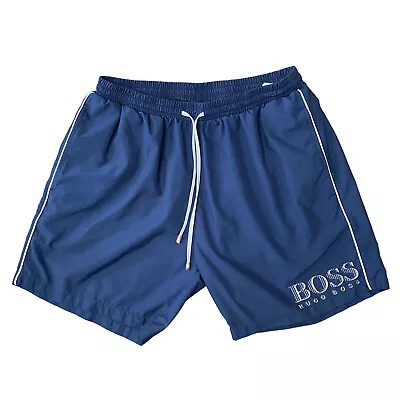 Hugo Boss Starfish Shorts Trunks Classic Blue White Swim Swimming Men Size Large • $25.46