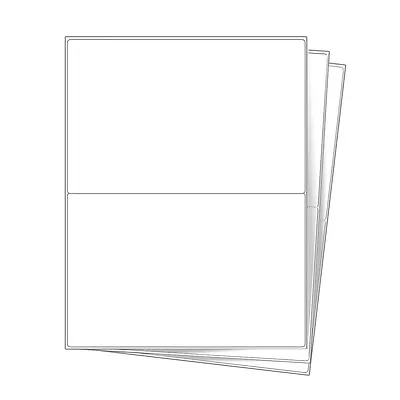 Round Corner 1000 Shipping Labels 8.5x5.5 Half Sheet Self Adhesive Labels Paper • $37.98