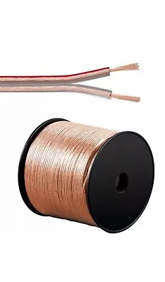 100m OR (2 X 50m Rings) 2x 4mm 12AWG Speaker Cable/Wire Multi-Strand Copper Clad • £162.49