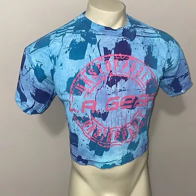 Vintage LA Gear Shirt Tie Dye T-shirt Mens Crop Belly Tee One Size VTG 80s 90s • $29.99