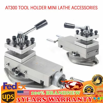 80mm Universal AT300 Lathe Tool Post Assembly Metal Lathe Machine Tool Holder • $116.86