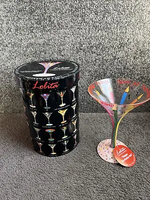 Lolita Hand Painted Love My Martini Glass 10 Oz. Vodka Happy Birthday-tini (o2) • £12