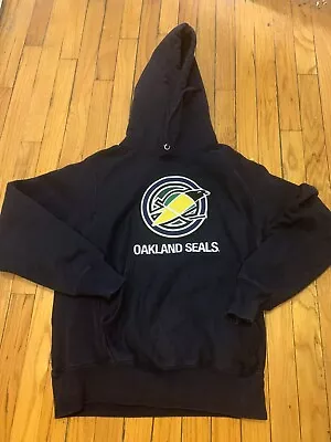 California Golden Seals Hoodie Oakland Seals Sweatshirt Black Hoody Sz Small NHL • $13.61