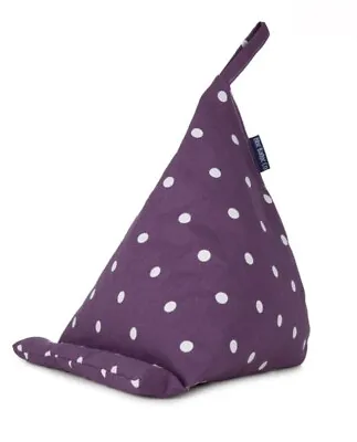 Purple Spotty IPad Tablet Kindle Bean Bag Tech Support Stand Holder Cushion • £10