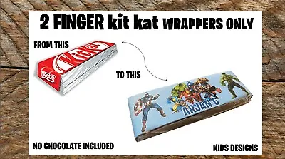 £1.95 • Buy 14 Kit Kat Chocolate Wrappers Only For Kids Birthday Party Personalised Boy/girl