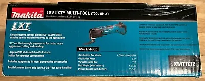 Makita XMT03Z 18 V LXT Li-ion Multi-Tool -Only / New • $149