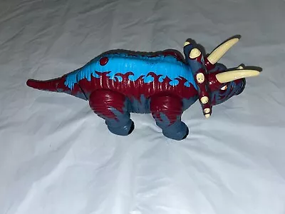 Walking Noise Making Triceratops Dinosaur Mattel 2006 12  L  Blue And Red • $20