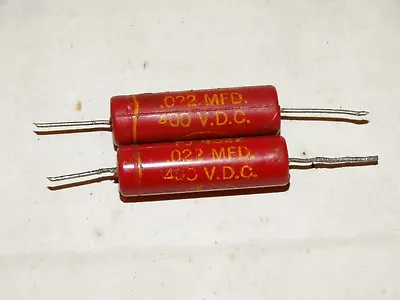 2 - Vintage Tiny Chief Capacitor Pulls .022 400vdc • $9.99