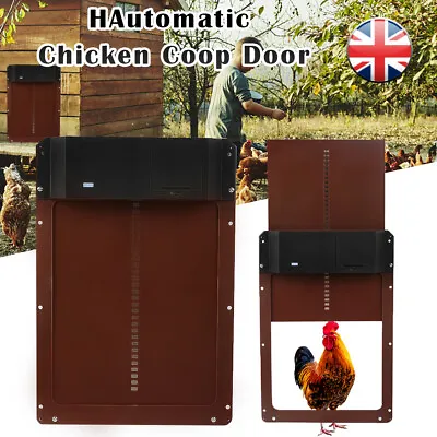 £17.59 • Buy Waterproof Automatic Chicken House Door Opener Light Sensor Chicken Coop Door UK