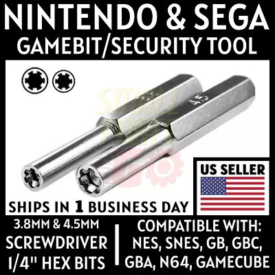 3.8mm + 4.5mm Screwdriver Bit For NES SNES N64 Game Boy Nintendo Security Tool • $4.29