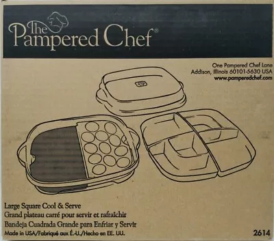 Pampered Chef Large Cool And Serve Tray Brand New & Boxed ~ Hard To Find In UK ! • £34.99