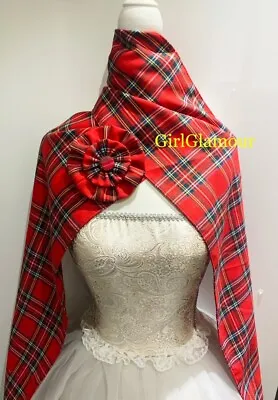 Royal Stewart Tartan Sash Rosette Burns Night Royal Wedding Scottish Bow Tie • £17.90