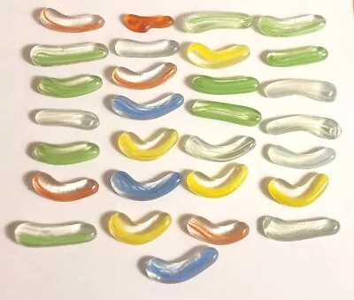 Vintage Color Swirl Glass Drops Mixed Media Art Supply Mosaic Glass Crafts • $25