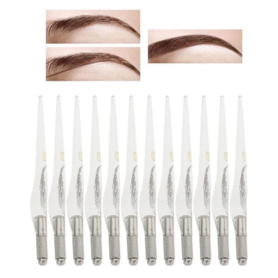 £14.35 • Buy 12x Microblading Pen Eyeliner Manual  Pen Body Art Machine Makeup Tool