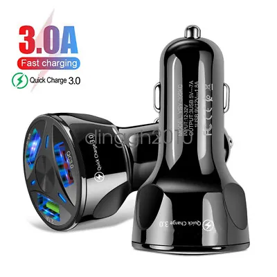 $4.16 • Buy 3 Port Multi USB Car Charger QC 3.0 Fast Adapter For IPhone Samsung Android