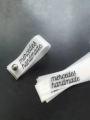 $25 • Buy 20 Pieces Personalized Silicone Tags For Handmade Knitting Items, Custom Tags