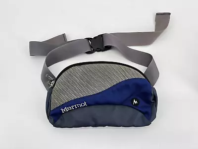 Marmot Belt Bag Fanny Pack Blue Adjustable Strap Hiking Travel • $23.39