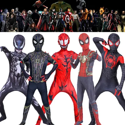 £12.99 • Buy Kids Marvel Superhero Cosplay Halloween Costume SpiderMan Fancy Dress Party