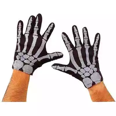 Skeleton Gloves Hands Bones Fancy Dress Up Halloween Adult Costume Accessory • $10.47