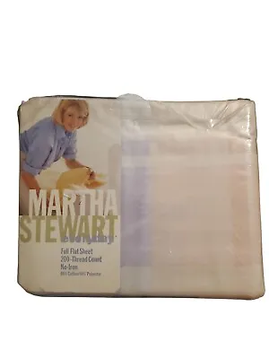 Martha Stewart Everyday Vintage Full Flat Sheet 200 Thread Count Pastel Plaid • $29.99