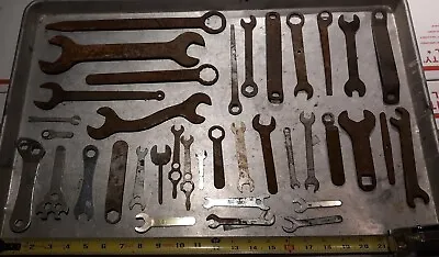 37 Pc. Lot Steel Flat Wrenches. Steampunk Robot Metal Sculpture Parts Or? • $23.99