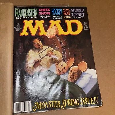 Mad Magazine #334 March/April 1995 Frankenstein W/mailer Good Shipping Included • $18.90