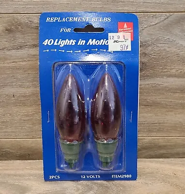 VTG Christmas Time 40 Lights In Motion Synchronized Replacement Bulbs 2 QTY Red • $4.49