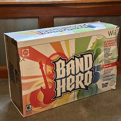 Nintendo Wii Band Hero Bundle In Box Guitar Hero Drums Mic Set Kit CIB • $365