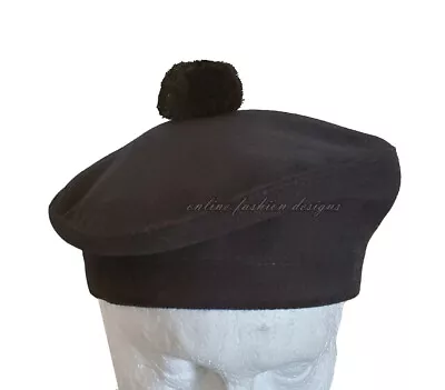 Scottish Tam O Shanter Hat Tam Hat Wool Beret Army Cap Scott's Hat • £39.99