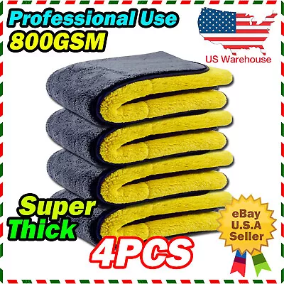 Best Thickest Microfiber Cleaning Cloth No-Scratch Rag Polishing Detailing Towel • $6.99