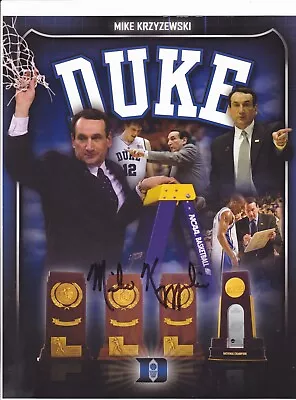 Mike Krzyzewski Signed 8x10 Duke Color Photo • $99.99