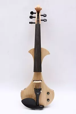 5String Electric Violin 4/4 Solid Wood Ebony Fittings Free Case Wood Color • $289