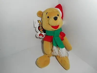 Vintage Mouseketoys Winnie The Pooh Santa X-Mas Christmas Bean Bag Plush • $9.99