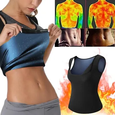 $9.79 • Buy Women Sweat Sauna Suit Vest Body Shaper Waist Trainer Slim Shapewear Tank Top AU
