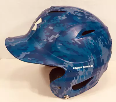 Under Armour UABH100 Blue Camo Batting Helmet - Size 6 1/2 - 7 3/4 • $19.99