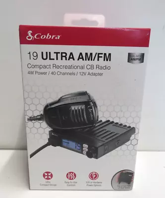 Cobra Dual Mode 19 Ultra AM/FM Compact CB Radio 4W Power 40 Channels 12V Small • $74.99
