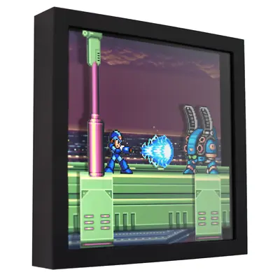Mega Man X - 3D Shadow Box (9  X 9 )  Gaming Art • $67
