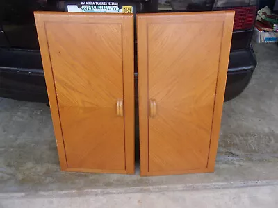 Oak Inlaid Panel Cabinet Door Front 34 X16.5 X1/2  Vintage 1980's • $39.95