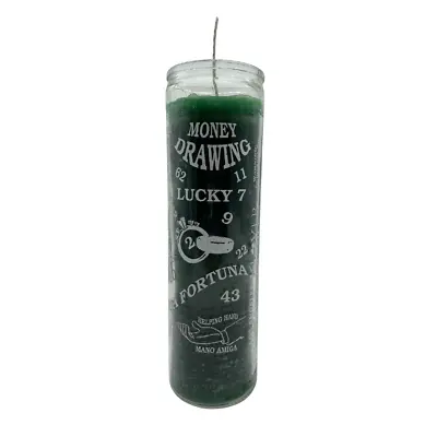 Green Money Drawing Candle / Ven Dinero Veladora Verde • $15.99