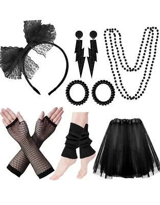 80s Costumes For Women 80s Accessories Set With Fishnet Gloves Leg Warmers... • $13.50