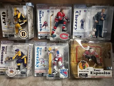 McFarlane NHL Legends Series 3 COMPLETE - Esposito Gretzky Orr Cherry..... • $111.50