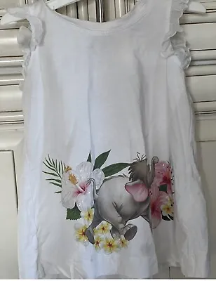 Monnalisa Graphic Elephant Flower Bling  T-shirt Sz 12 • $22