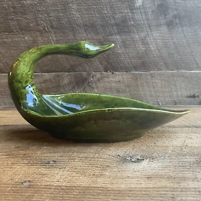 Moss Green Swan Bowl Trinket Dish Hobbyist Pottery Piece Mold By Holland • $23