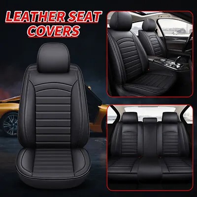 $159.99 • Buy For Mitsubishi 5-Seats Leather Car Seat Covers Full Set Seat Cushion Protector
