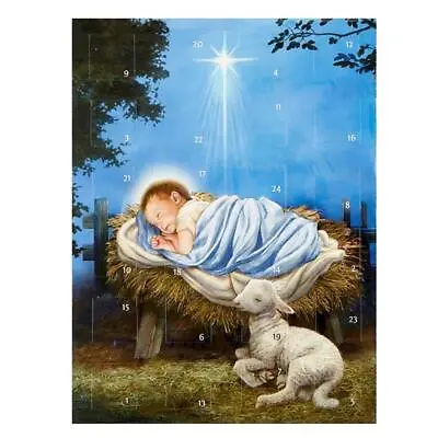 Baby Jesus With Lamb Advent Calendar Features 24 Flaps Comes In A Gift Bag • $77.88